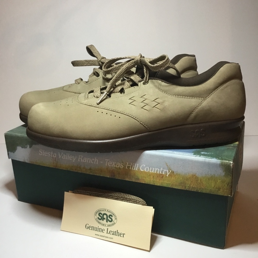 SAS Women’s Freetime Taupe Leather Comfort Shoes Size 10 NIB Size 10